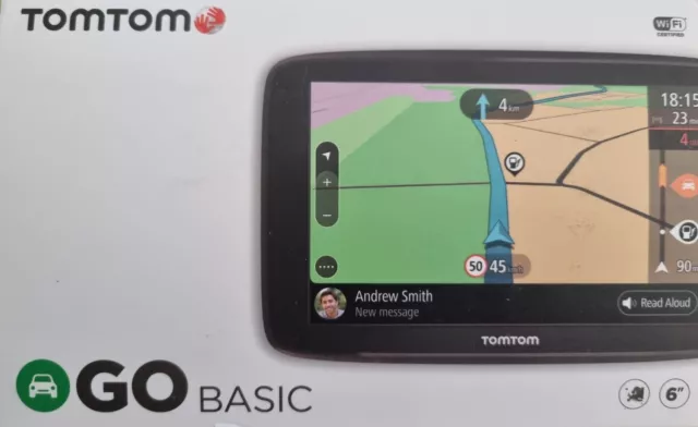 TomTom GO Basic Navigationssystem (6 Zoll) Touchscreen 280 g Schwarz OVP