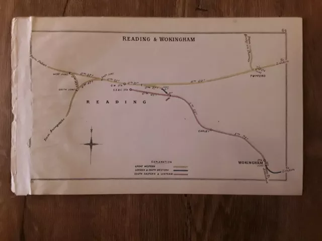 Reading & Wokingham - Railway Clearing House Map 1905
