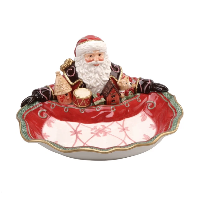 Figurine Dose Goebel - Père Noël Sur Traîneau - Rot, Fitz & Floyd - Céramique Noël
