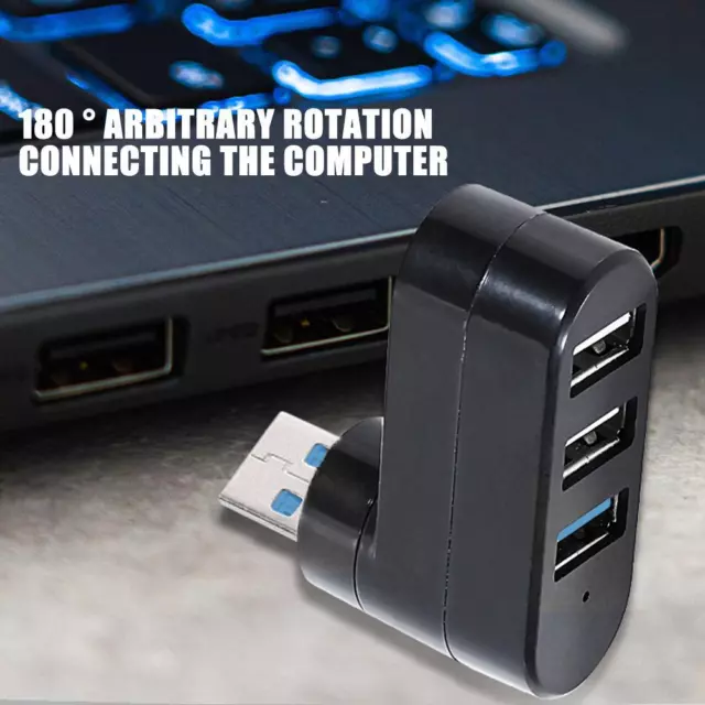 Mini USB 2.0 HUB 3 Port Verteiler Adapter für PC Laptop Notebook BEST 2