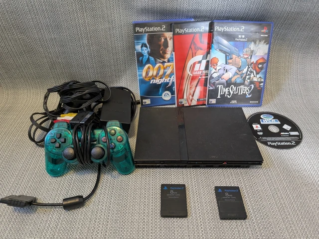SONY PLAYSTATION PS2 Slim Console Bundle with Controller, Memory Cards ...