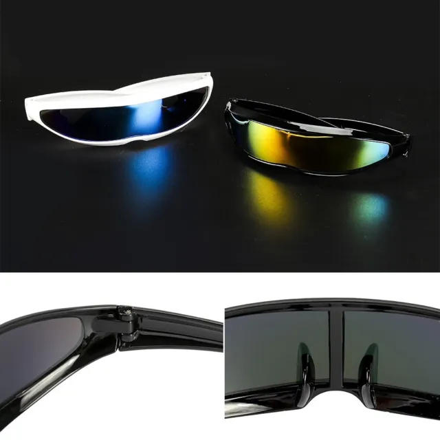 Futuristic Narrow Cyclops Visor Sunglasses Laser Eyeglasses UV400 Personality Mi