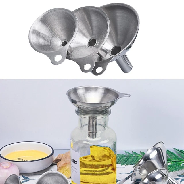 Embudos con anillo colgante 3 tamaños embudos gadgets herramientas de cocina mango corto