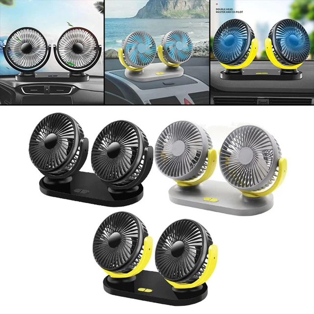 Ventilateur de voiture à double tête USB double tête pour l'été 3
