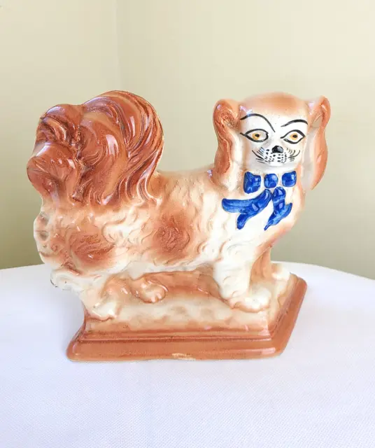Ceramic Staffordshire Mantle Dog Fireside King Charles Cavalier Spaniel Figurine