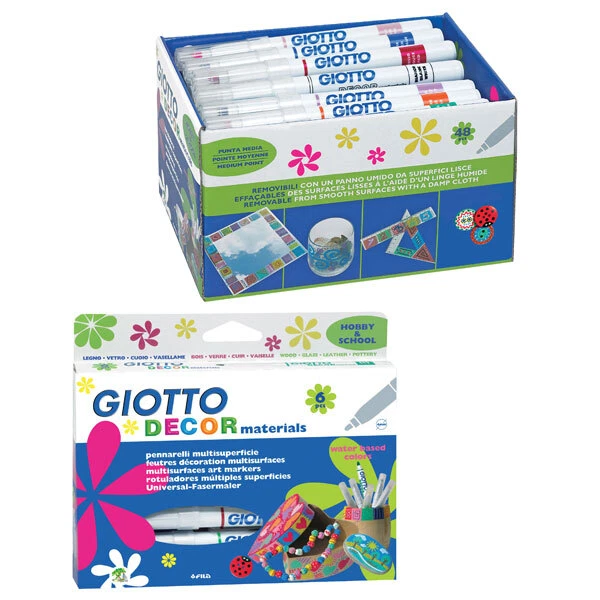 Giotto 453400 Décor Multisuperficie Arte Rotuladores Colgable Materiales De 12