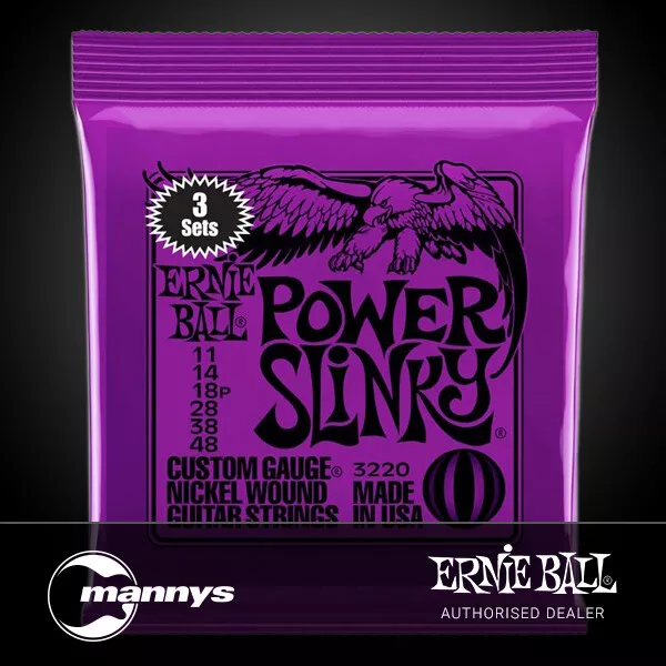 Ernie Ball Power Slinky Nickel Wound Electric Guitar Strings 3-PACK - (11-48)