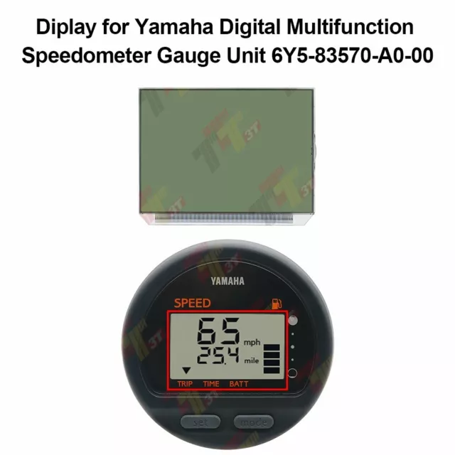 Display for Yamaha Digital Multifunction Speedometer 6Y5-83570-A0-00 Gauge Unit