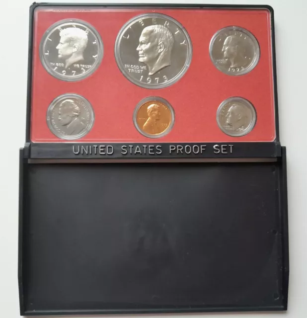 Münzsatz KMS USA Proof Set PP  1973 im original Etui San Francisco (S)