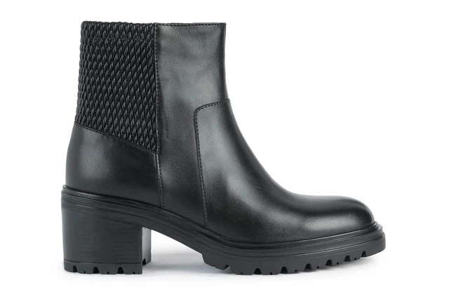 GEOX Damiana tronchetto Bottines Boots Talon Noir Cuir