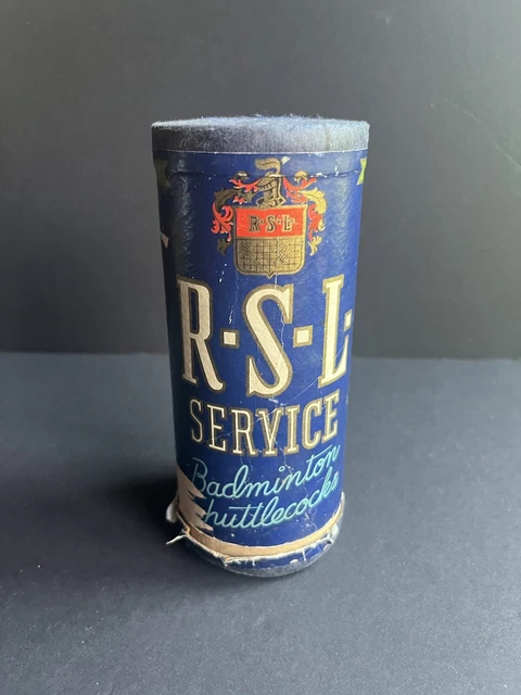 Vintage, R-S-L Badminton, Real Feather Shuttlecocks, Container of 3