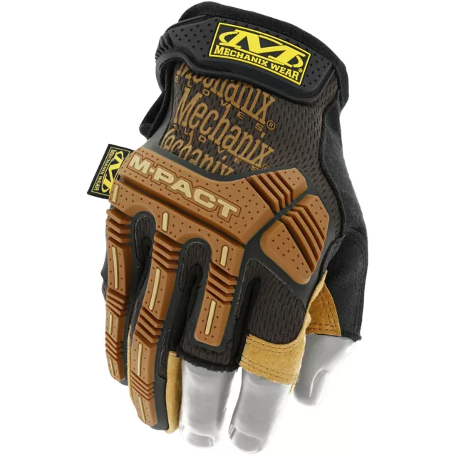 Mechanix Leather M-Pact Fingerless Framer DuraHide Handschuhe