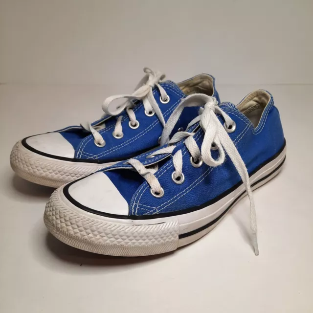 Converse All Star Low Top Sneakers Womens Size 6 Blue Lace Up Shoes