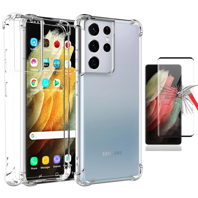 For Samsung Galaxy S21/Plus/Ultra Crystal Clear Case Cover with Screen Protector
