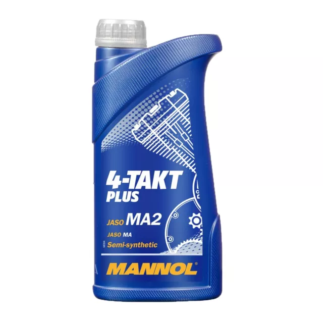 2 Liter Mannol 10W-40 4-Takt Plus Motoröl Motorrad-Öl Jaso Ma M2 Api Sl 10W40 2