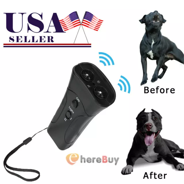 Petgentle Ultrasonic Anti Dog Barking Pet Trainer LED Light Gentle Chaser Device