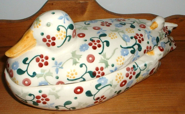 Emma Bridgewater Pato Grande En Nido Con Patitos Codificador Huevo 1Er Con Pegatina
