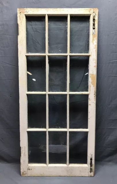 Antique Single 22x48 12 Lite Casement Window Shabby White Chic VTG Old 1441-22B