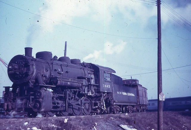Duplicate  Train Slide New York Central 0-8-0  #7443 Archer Ave Chicago IL