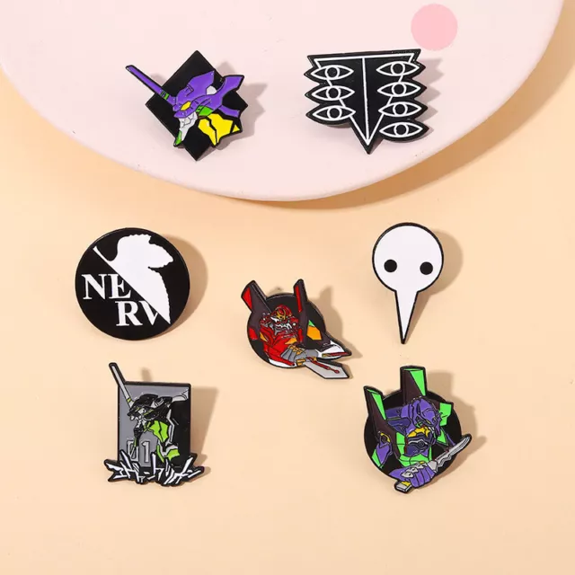 Clásico Animado Broche Periférica Mecha Guerrero Eva Ángel Pin de Solapa + <