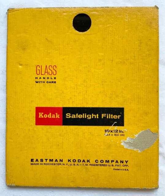 Kodak No. 2 Safelight Filter 10x12”