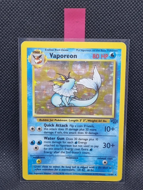 1999 vaporeon pokemon card Vaporeon 12/64 PSA 8 Graded Rare Pokemon Card (1999 Pokemon Jungle) +  TitanCards® Toploader : Amazon.co.uk: Toys & Games main image 0
