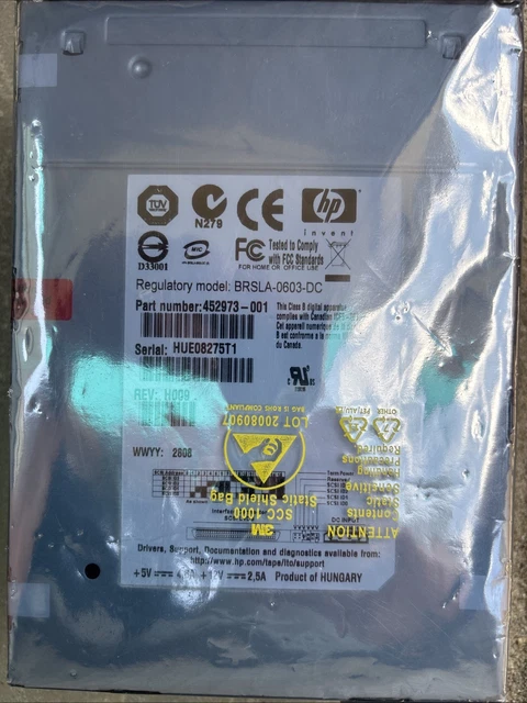 HP StorageWorks Ultrium LTO-4 Internal Tape Drive BRSLA-0603-DC AS IS
