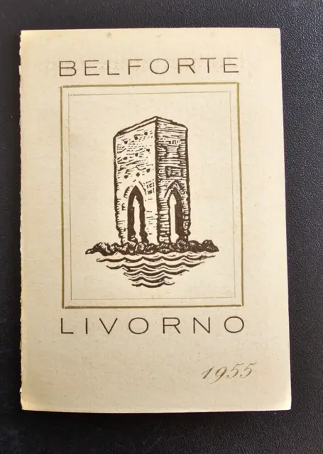 Calendarietto da barbiere pubblicitario Belforte Livorno Anno 1955