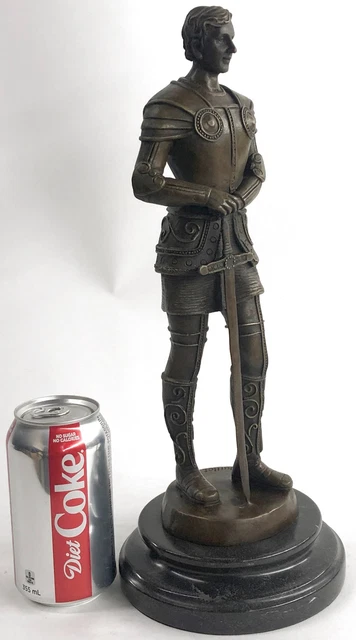 Statue GI Soldat Américain Façon Bronze - Sculpture Résine Sur Socle, 31-50 Cm, Veronese
