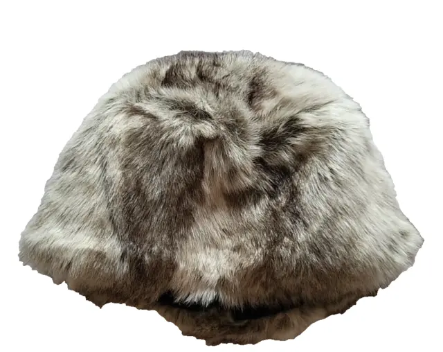 Barts Fur Deluxe Vintage Ladies Hat Grey Mix Faux Fur Fleecy Lined