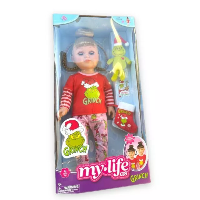 My Life As Poseable Grinch Sleepover 18inch Doll Blonde Hair Blue Eyes