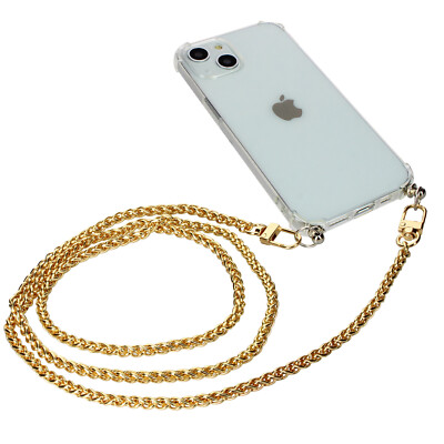 GOSSET GOSSET CHAMPAGNE Tour de cou chainette clip bijou téléphone portable NEUF 