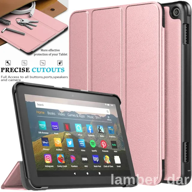 Smart Case For Amazon Kindle Fire HD 10, 8, 7 Magnetic Slim Leather Stand Cover
