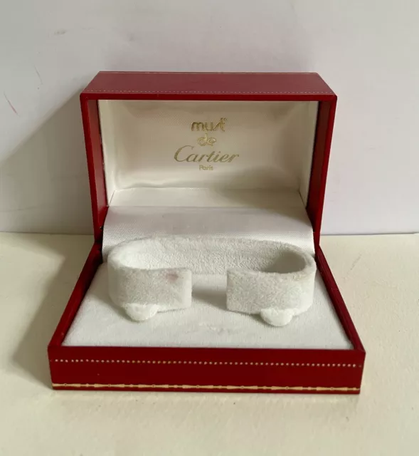Scatola Box Per Bracciale O Orologio Cartier Originale In Pelle Rossa