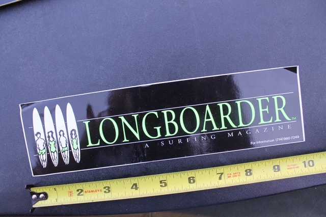 Longboarder Magazine Neon Green 80's Surfer OG V42B Vintage Surfing STICKER