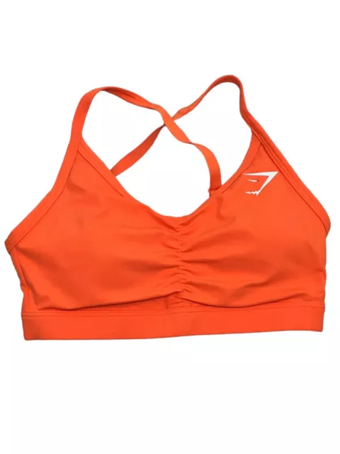 GYMSHARK WOMENS SPORTS Bra Ruched Orange Sports Bra Size XS £21.99 -  PicClick UK