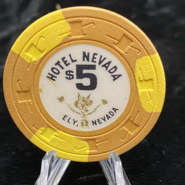 Hotel Nevada $5 Ely, Nevada Gaming Poker Casino Chip