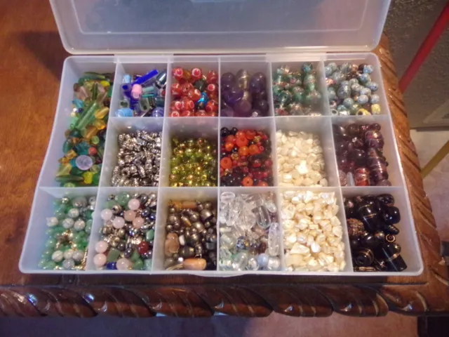 HUGE Lot of Beads Jewelry Making Supply Glass Stone Acrylic Metal Over 4 pounds