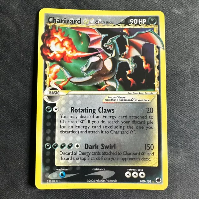 Charizard Gold Star 100/101 EX Dragon Frontiers Holo Rare Pokemon Card