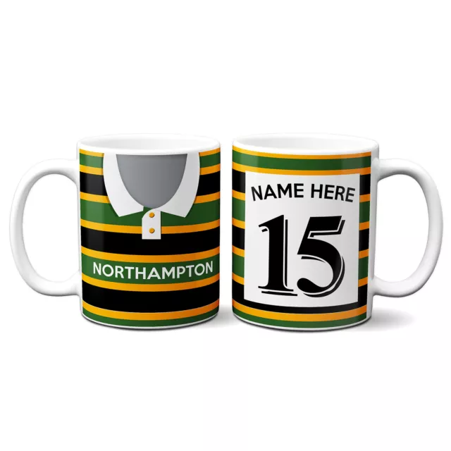 Personalised Northampton Saints Mug Rugby Union Cup Fathers Day Birthday RSM10