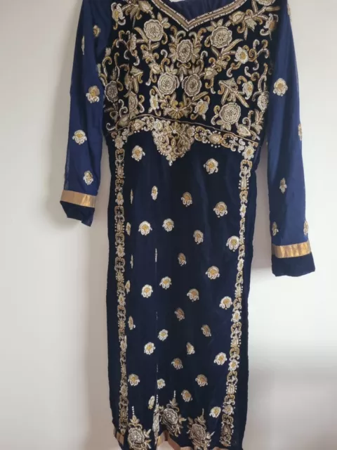 asian pakistani indian wedding/party wear dress