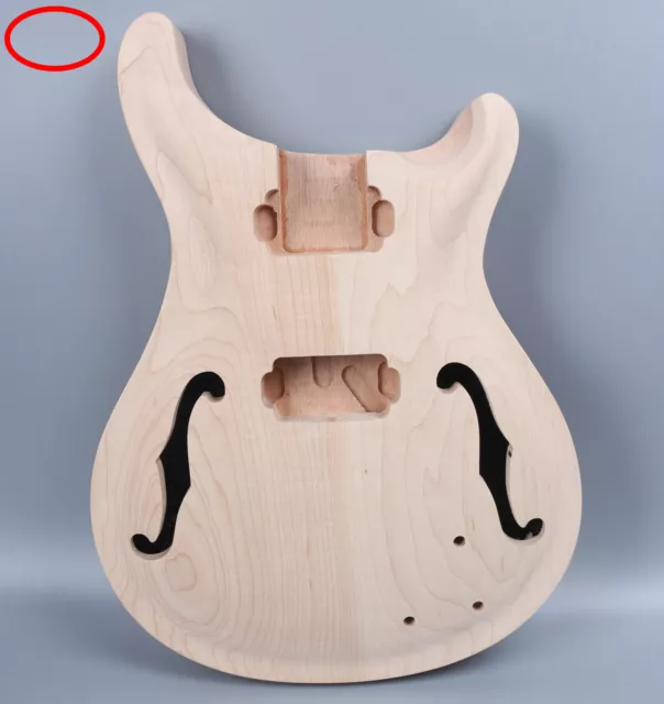 Maple Guitar Body Mahogany Wood Semi hollow Body Arched top Set in DIY guitar
