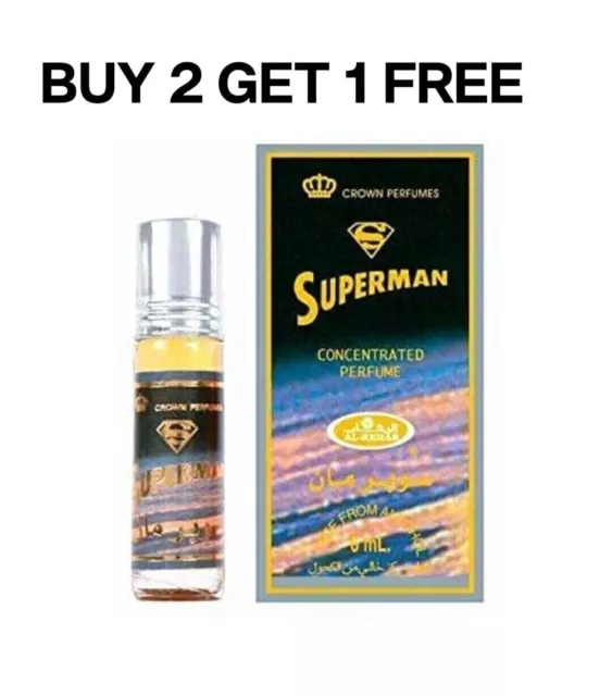 Superman Al Rehab ORIGINAL Attar 6ml fragancia picante para hombre LARGA...