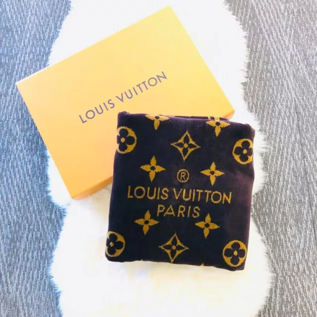 Louis Vuitton Beach Towel Bath Towel Blue White Monogram with Box 2022  MP3347