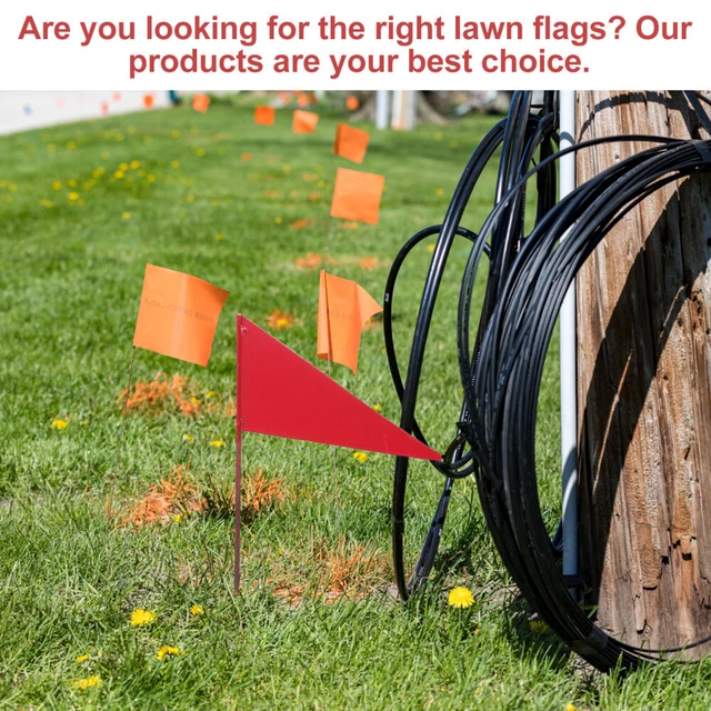 8 Pcs Marker Flags Lawn Irrigation Marker Flags Pennant Banner Flags The Sign 12