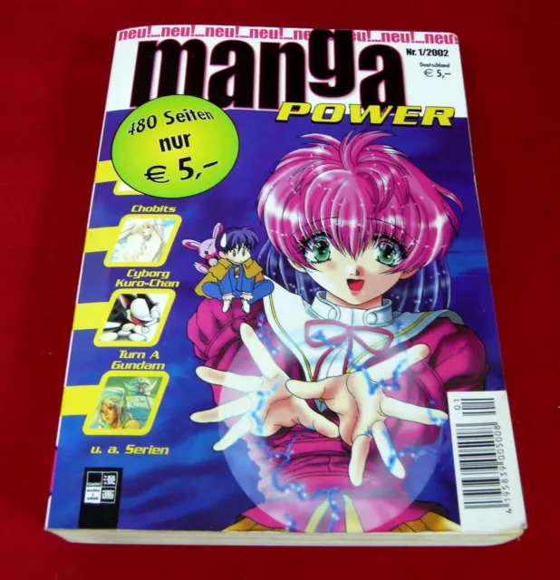 MANGA POWER Nr. 1/2002 Chobits, Cyborg Kuro-Chan, Turn A Gundam Serie Buch