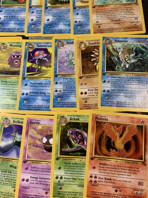 Pokemon Fossil Set 1st Edition - Choose Your Card! 1999 Vintage WoTC -  NM/LP 2