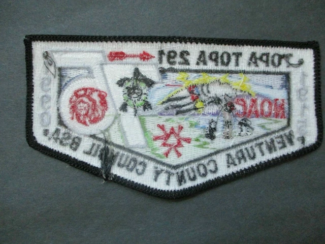 OA Lodge 291 Topa-Topa 1915 1990 black border flap 2
