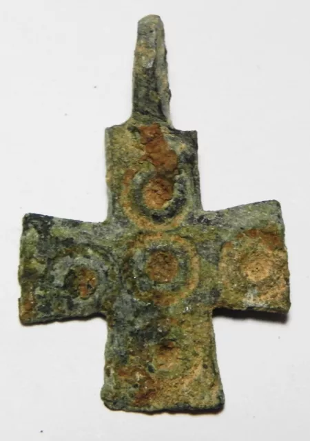 Zurqieh - As8582- Ancient Holy Land. Byzantine Bronze Cross. 600 - 800 A.d