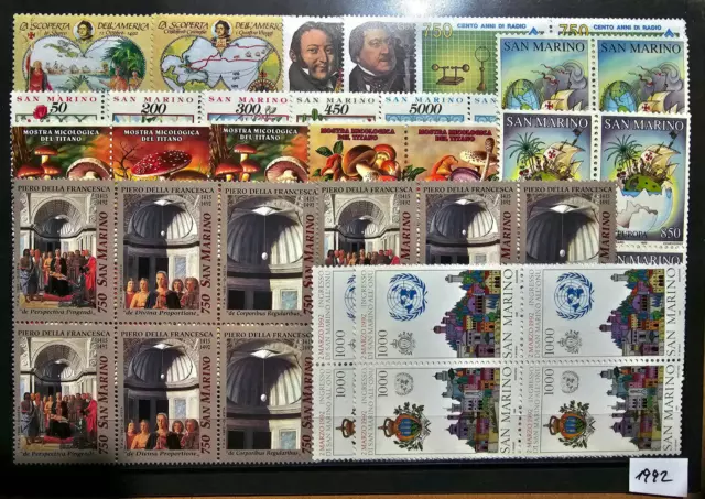 (P1042) San Marino kleines Los 1992, postfrisch, 4mal